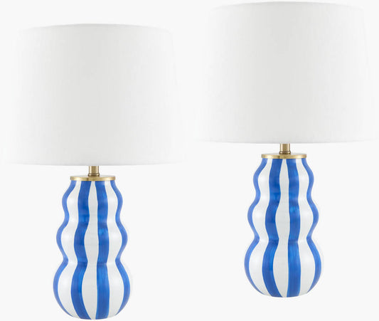 Ameka Modern Blue Table Lamp