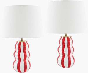 Ameka Modern Red Table Lamp