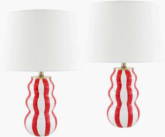 Ameka Modern Red Table Lamp