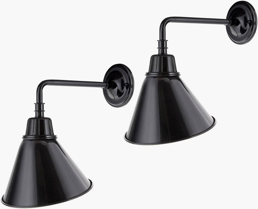 Leanda Rustic Black Wall Sconces