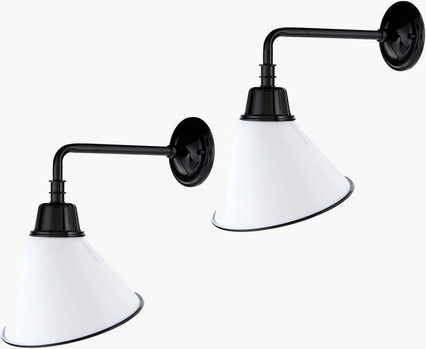 Leanda Rustic White Wall Sconces