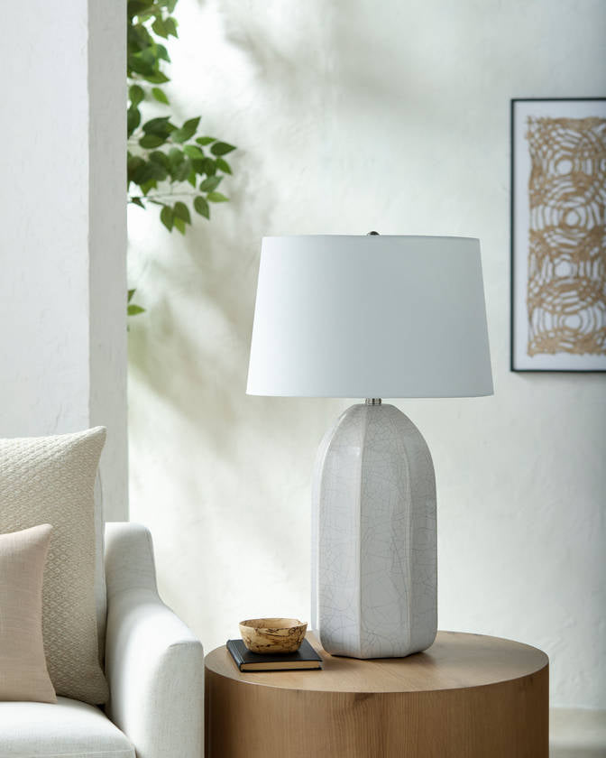 Oracio Traditional White Table Lamp