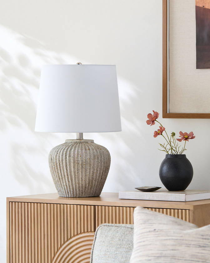 Shawndra Traditional Gray Table Lamp