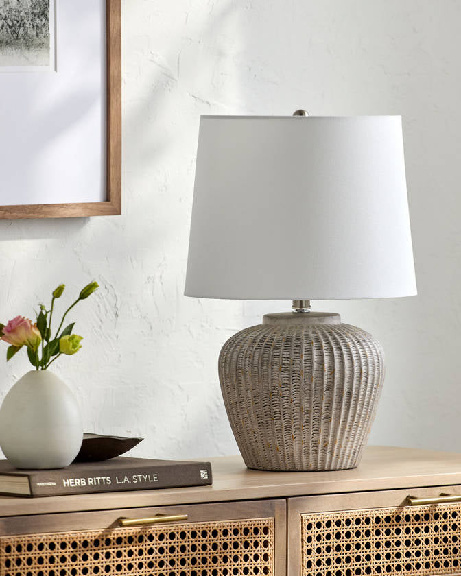 Shawndra Traditional Gray Table Lamp