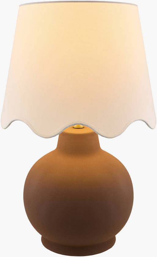 Tomothy Traditional Dark Brown/White Table Lamp