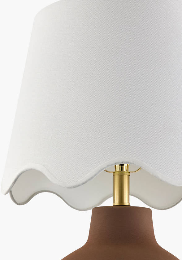 Tomothy Traditional Dark Brown/White Table Lamp
