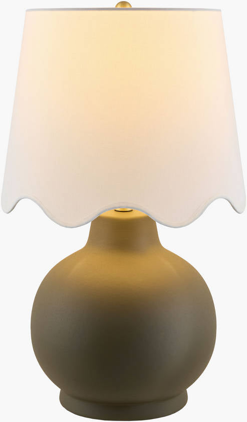 Tomothy Traditional Dark Green/White Table Lamp