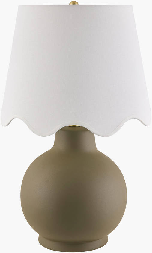 Tomothy Traditional Dark Green/White Table Lamp