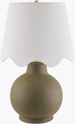 Tomothy Traditional Dark Green/White Table Lamp