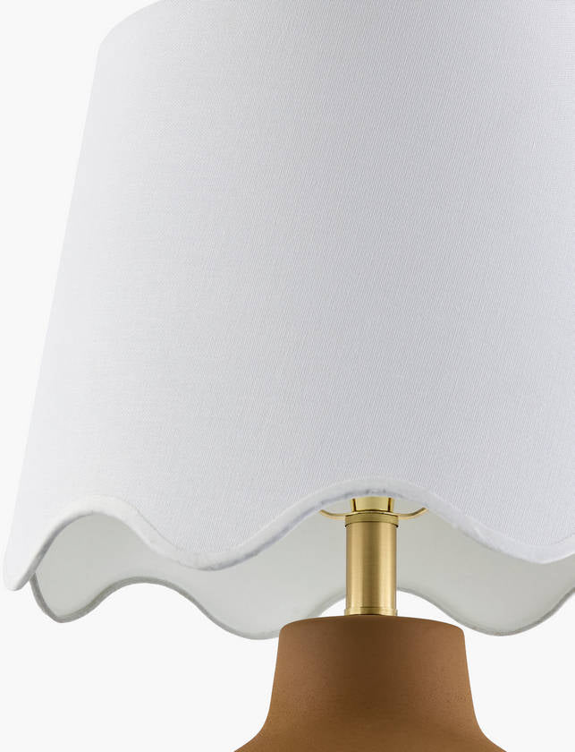 Tomothy Traditional Terracotta/White Table Lamp