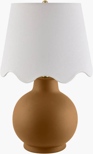 Tomothy Traditional Terracotta/White Table Lamp