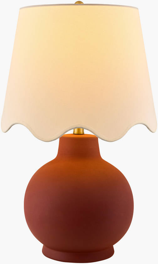 Tomothy Traditional Dark Red/White Table Lamp