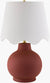 Tomothy Traditional Dark Red/White Table Lamp