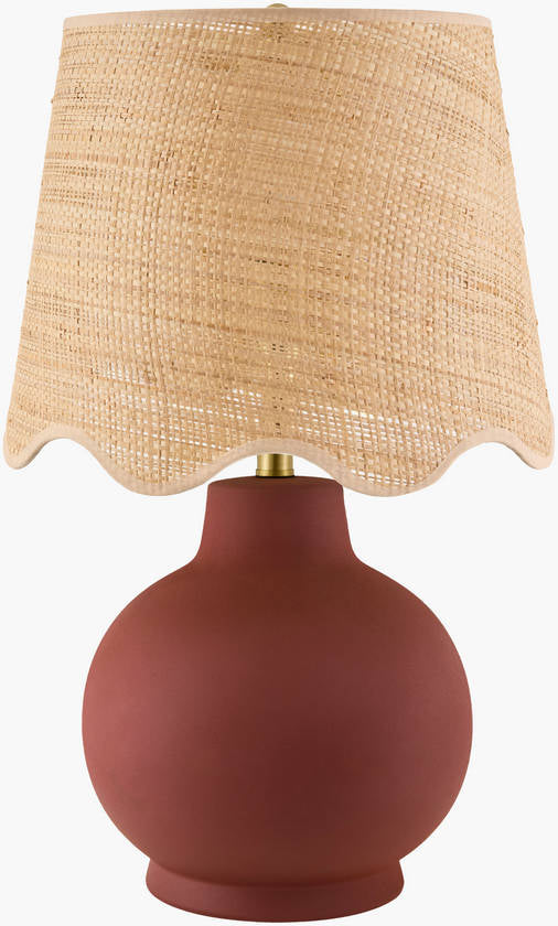 Tomothy Traditional Dark Red Table Lamp