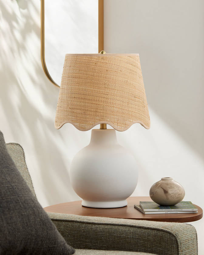 Tomothy Traditional White/Brown Table Lamp