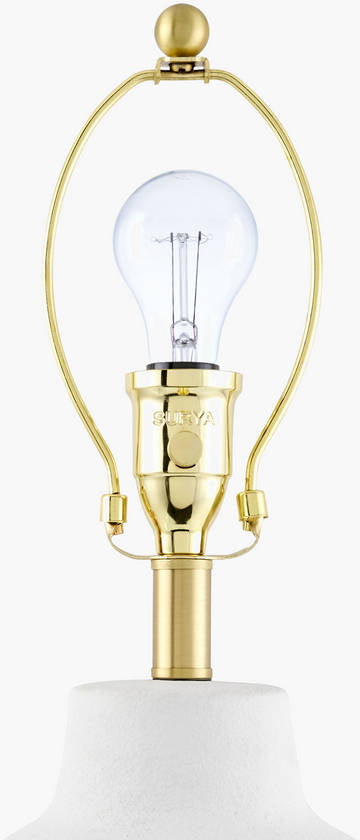 Tomothy Traditional Brown/White Table Lamp