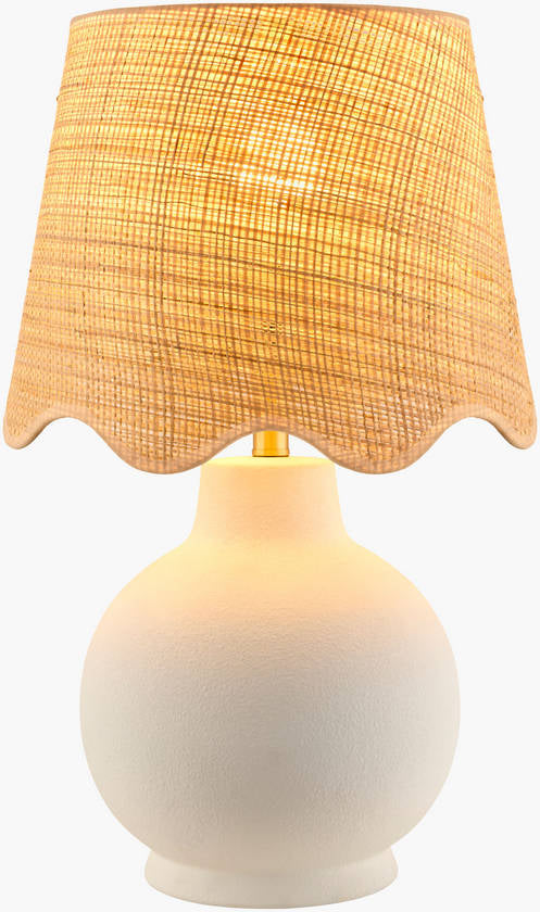 Tomothy Traditional Brown/White Table Lamp