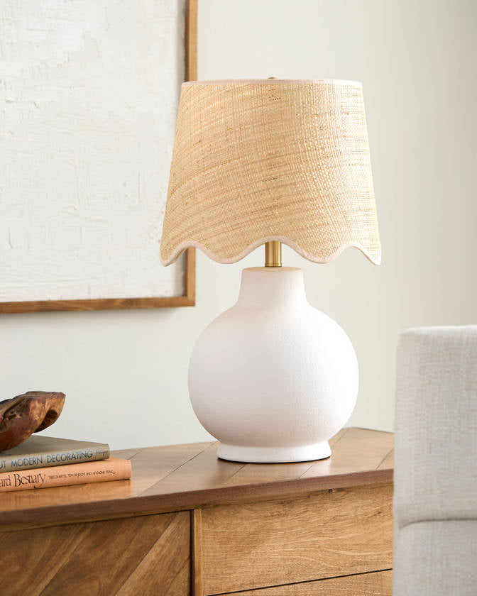 Tomothy Traditional Brown/White Table Lamp