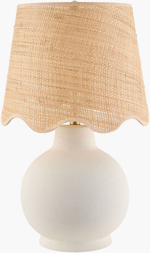 Tomothy Traditional Brown/White Table Lamp