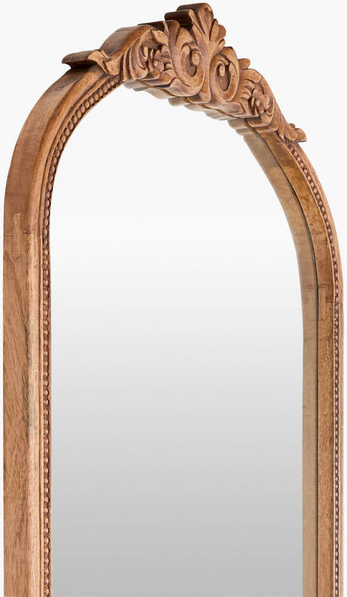 Waldemar Traditional Tan Wall Mirror