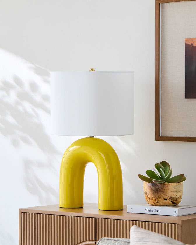 Charlyn Traditional Bright Yellow Table Lamp