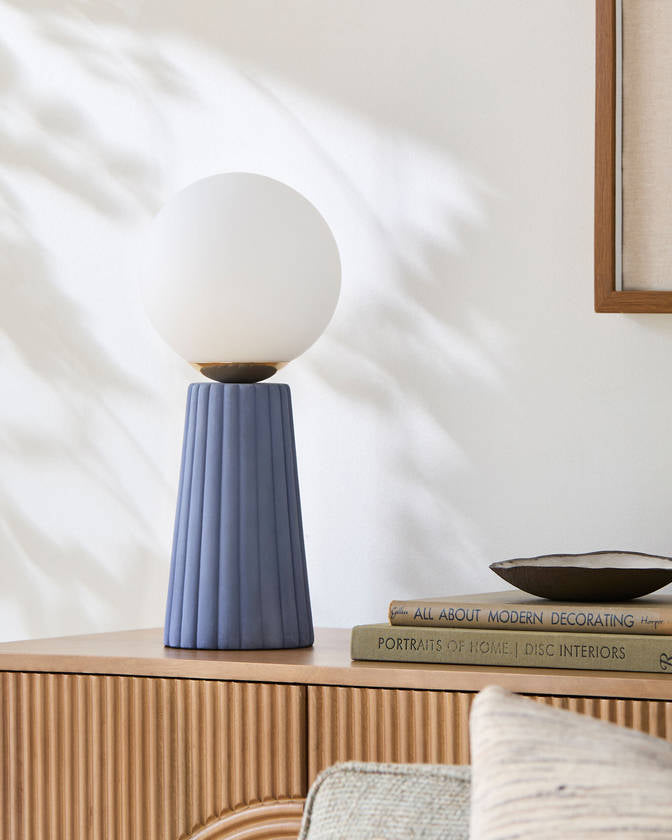 Kadie Traditional Blue Table Lamp