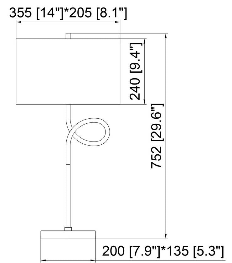 Andriea Traditional Black Table Lamp