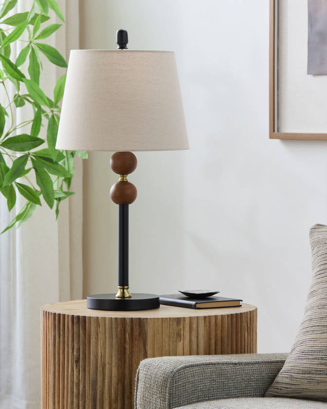 Sherard Traditional Dark Brown Table Lamp