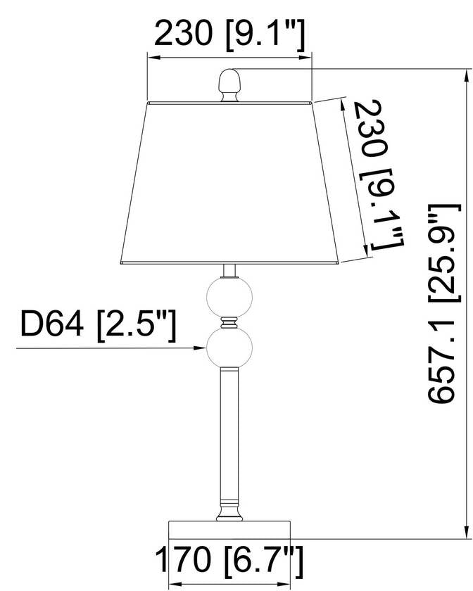 Sherard Traditional Dark Brown Table Lamp