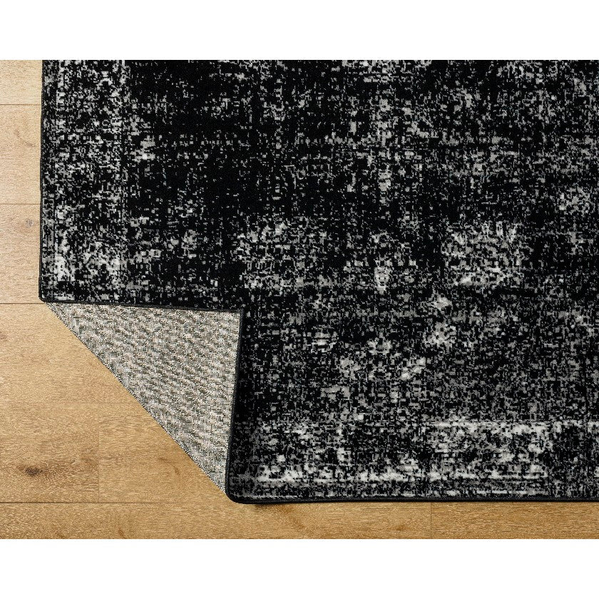 Yevette Traditional Black Area Rug