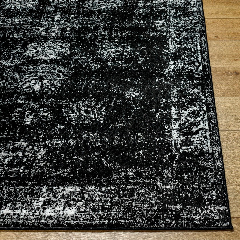 Yevette Traditional Black Area Rug