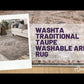 Washta Traditional Taupe Washable Area Rug