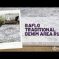 Baflo Traditional Denim Area Rug