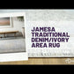 Jamesa Traditional Denim/Ivory Area Rug