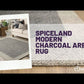 Spiceland Modern Charcoal Area Rug