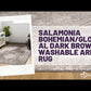 Salamonia Bohemian/Global Dark Brown Washable Area Rug