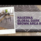 Nauerna Global Dark Brown Area Rug