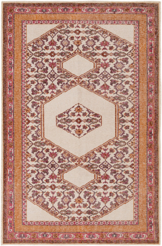 Scafati Traditional Orange Area Rug