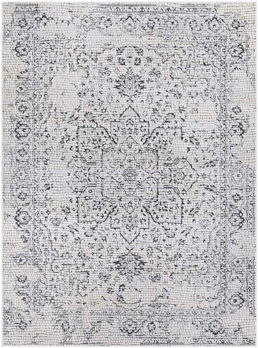 Lachan Traditional White/Grey Area Rug
