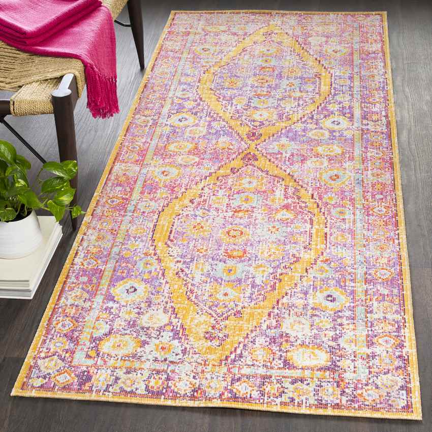 Esther Traditional Purple Area Rug