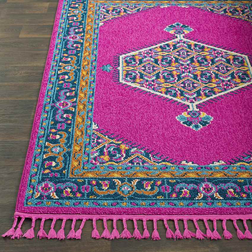 Brenna Traditional Bright Pink Area Rug