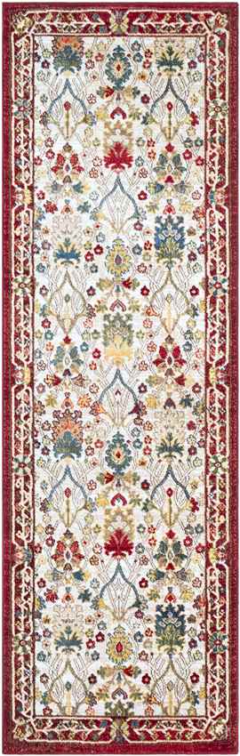 Aaden Traditional Cream Red Area Rug