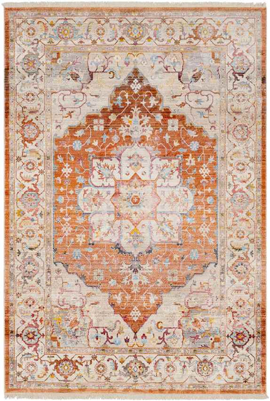 Tara Traditional Rust Area Rug