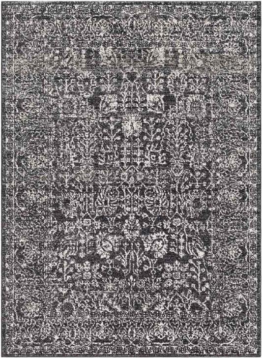 Leo Traditional Black Area Rug