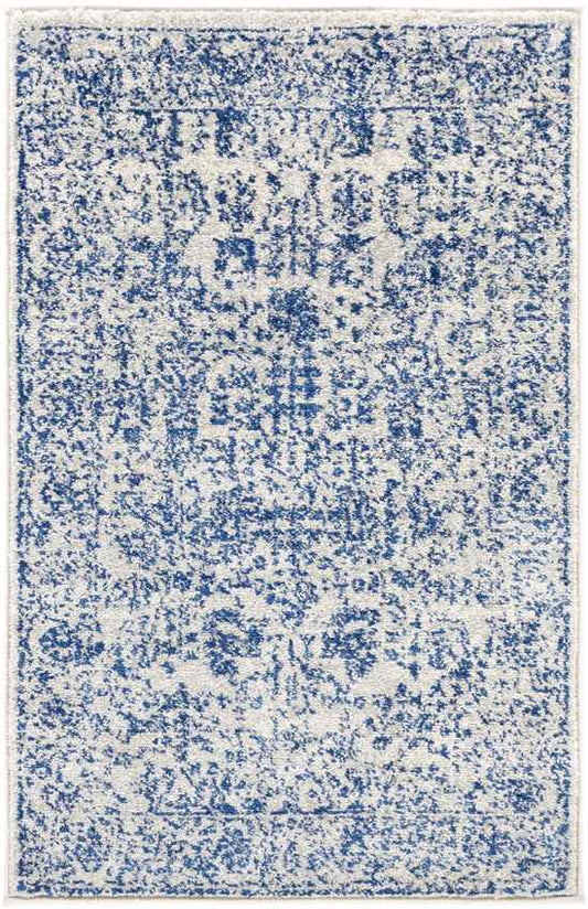 Leo Traditional Dark Blue Area Rug