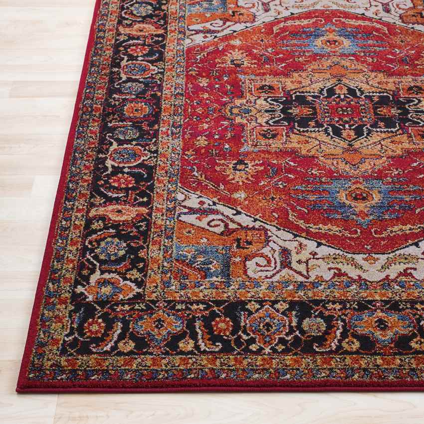 Elanor Traditional Dark Red Rug - Timeless Luxury