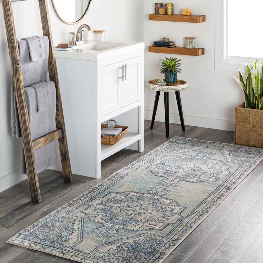 Henry Traditional Teal Area Rug