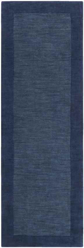 Reims Solid and Border Navy Area Rug