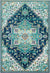Metz Traditional Teal Area Rug
