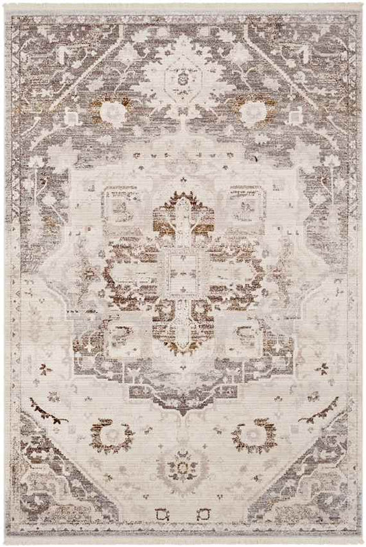 Roubaix Traditional Dark Brown Area Rug